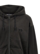Y-3 Velvet Sip HD Sweatshirt Black, view 3