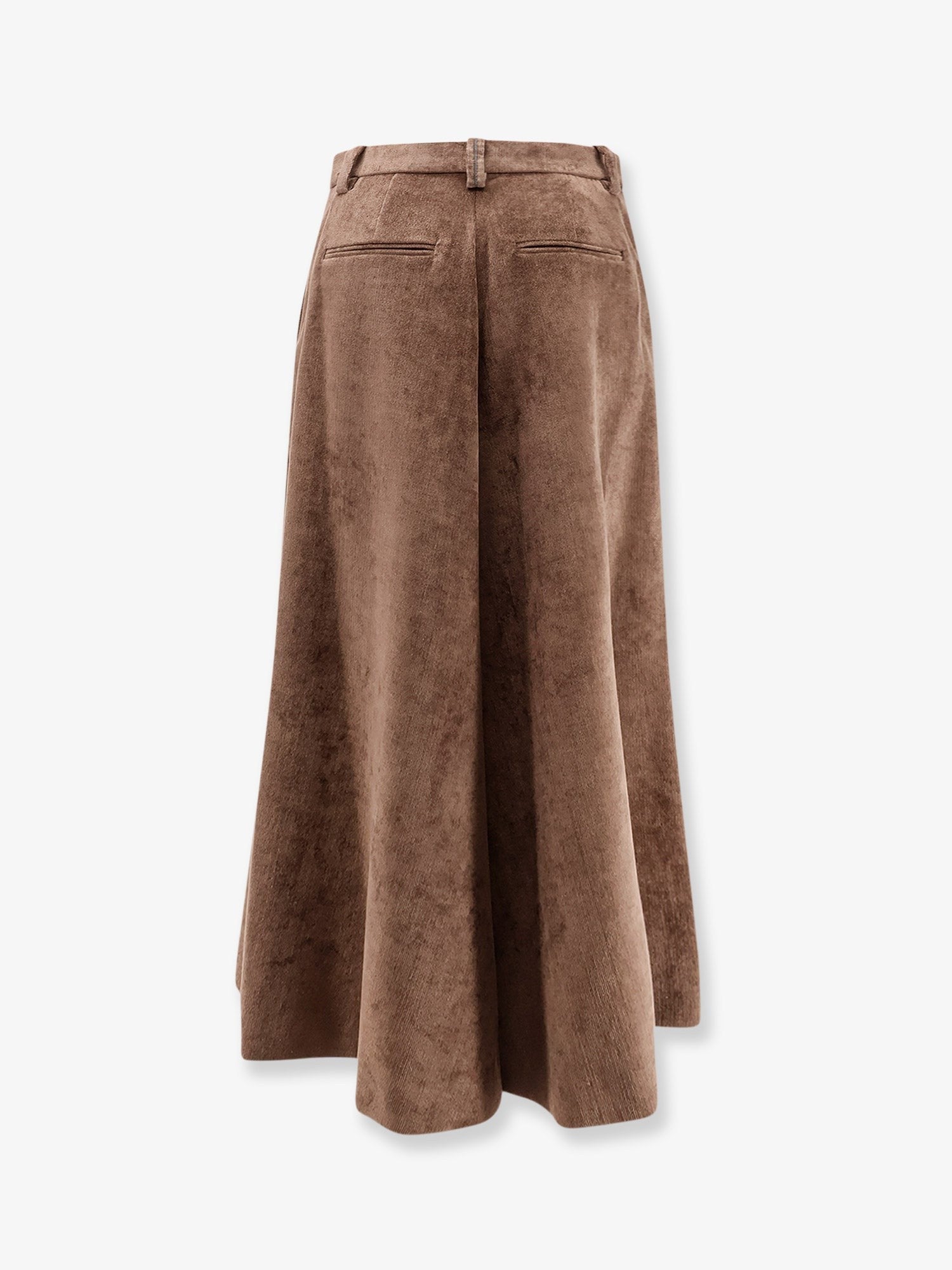 Brunello Cucinelli Women's Velvet Skirt Brown