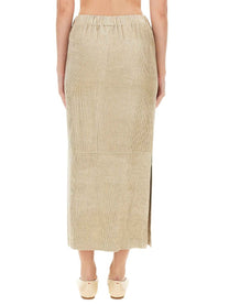 Alysi Women's Velvet Skirt Beige