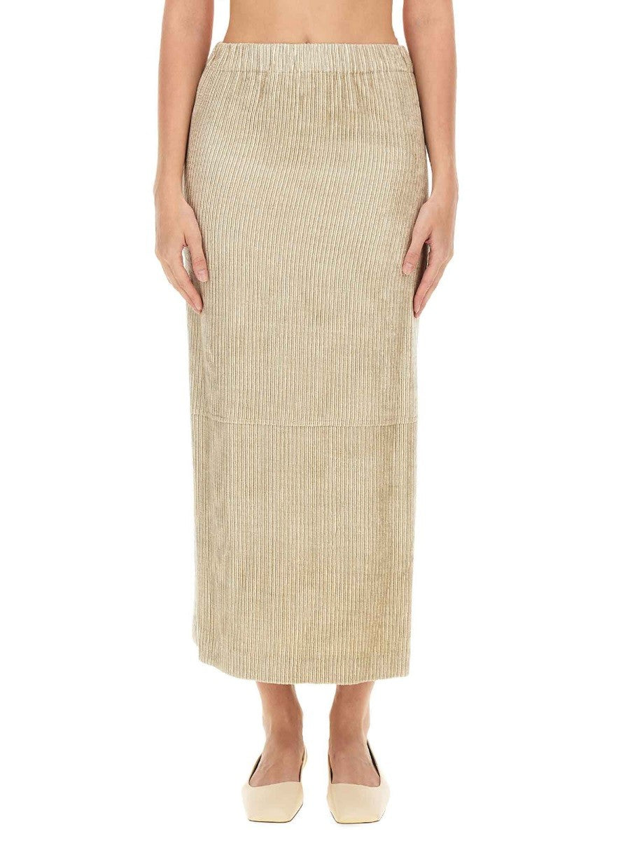 Alysi Women's Velvet Skirt Beige