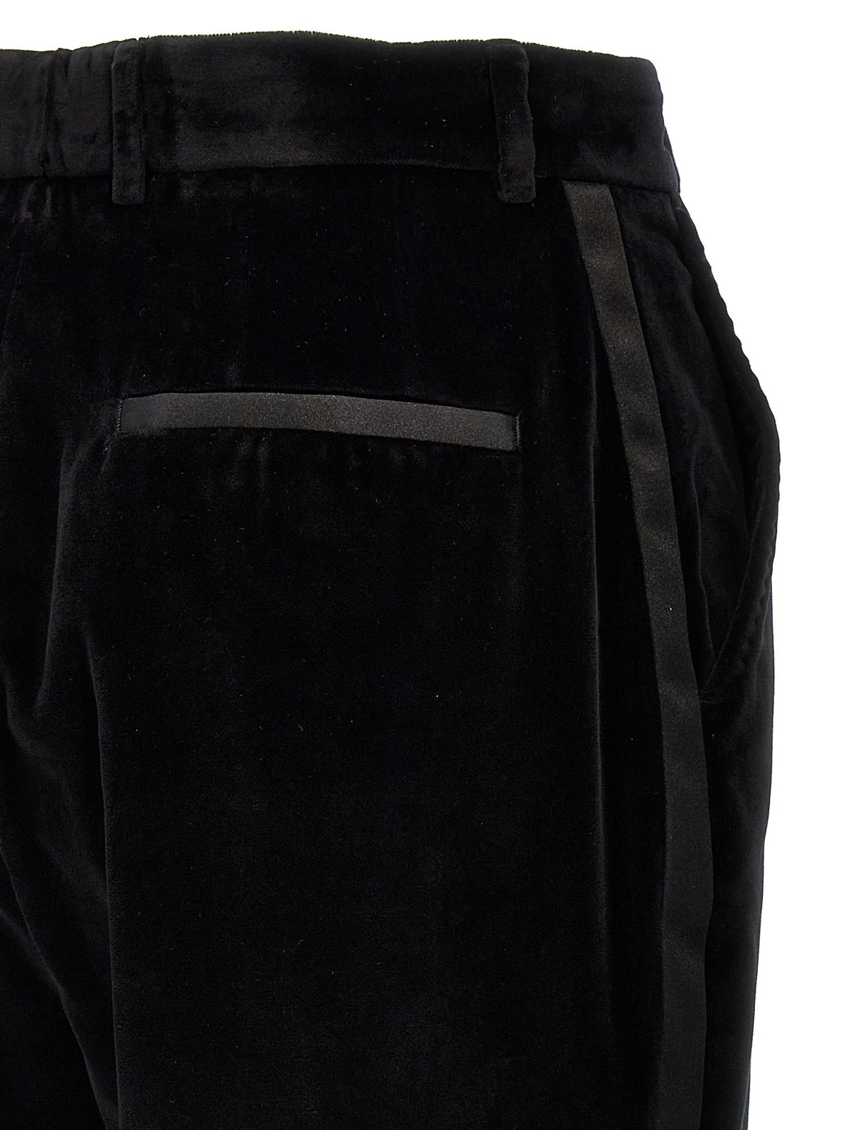 Dolce &amp; Gabbana Velvet Tuxedo Pants Black