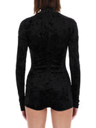 Versace Jeans Couture Women's Velvety Top Body Black, view 3