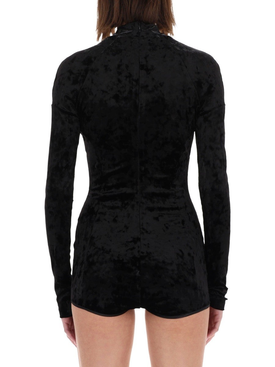 Versace Jeans Couture Women's Velvety Top Body Black, view 3