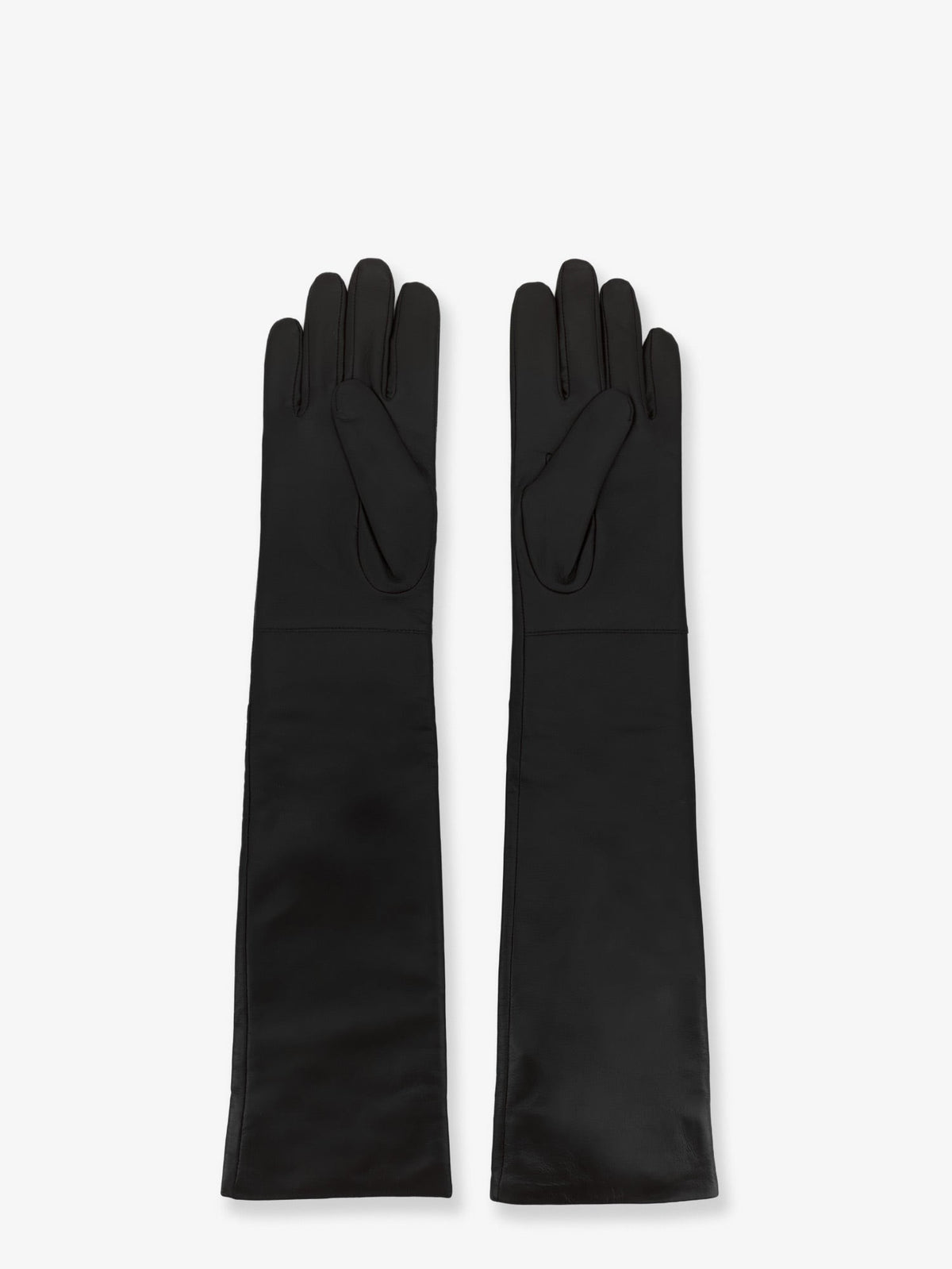 The Frankie Shop Women's Veneto Leather Gloves Black, view 2