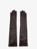 The Frankie Shop Women's Veneto Leather Gloves Brown