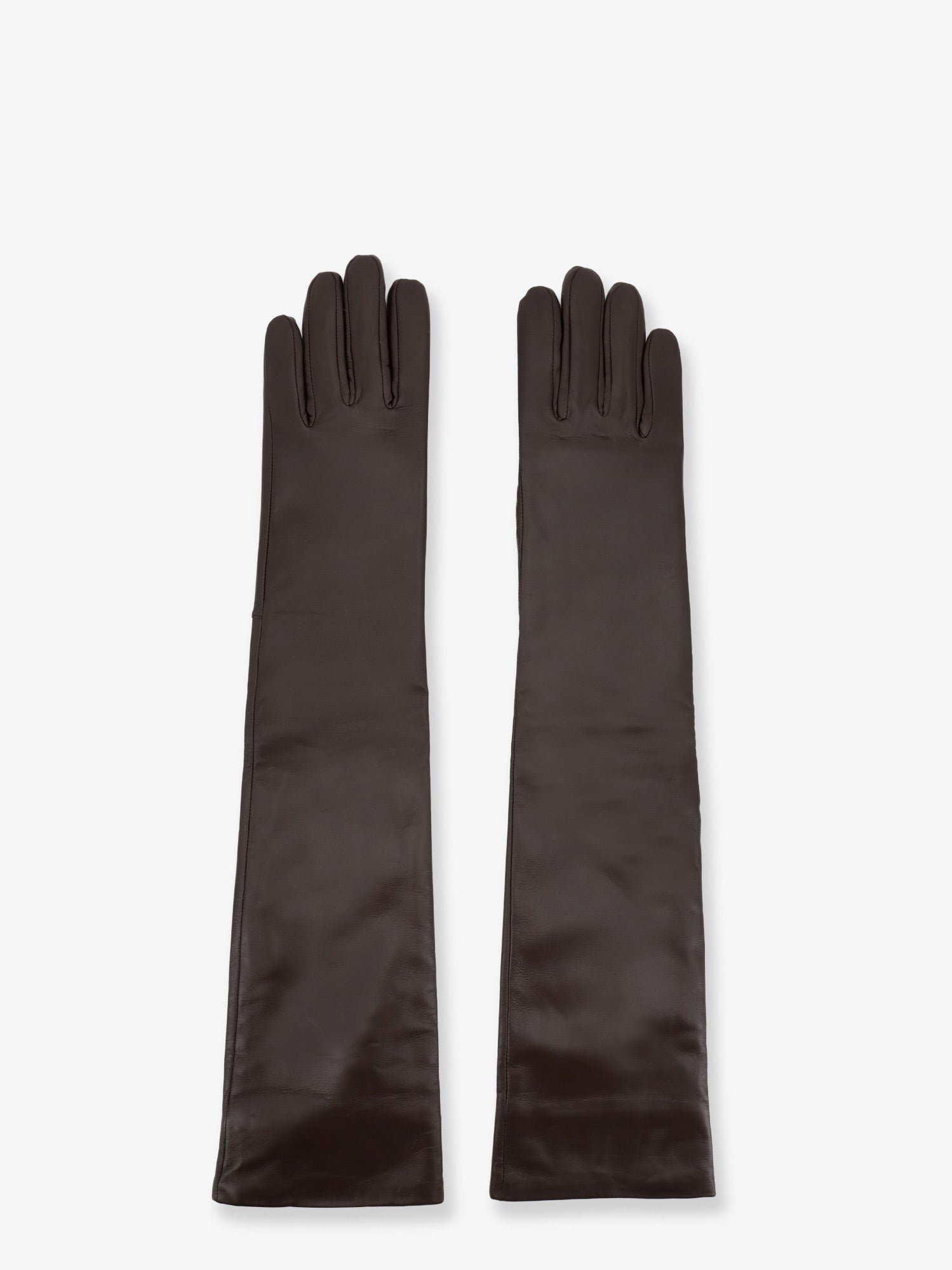 The Frankie Shop Women's Veneto Leather Gloves Brown