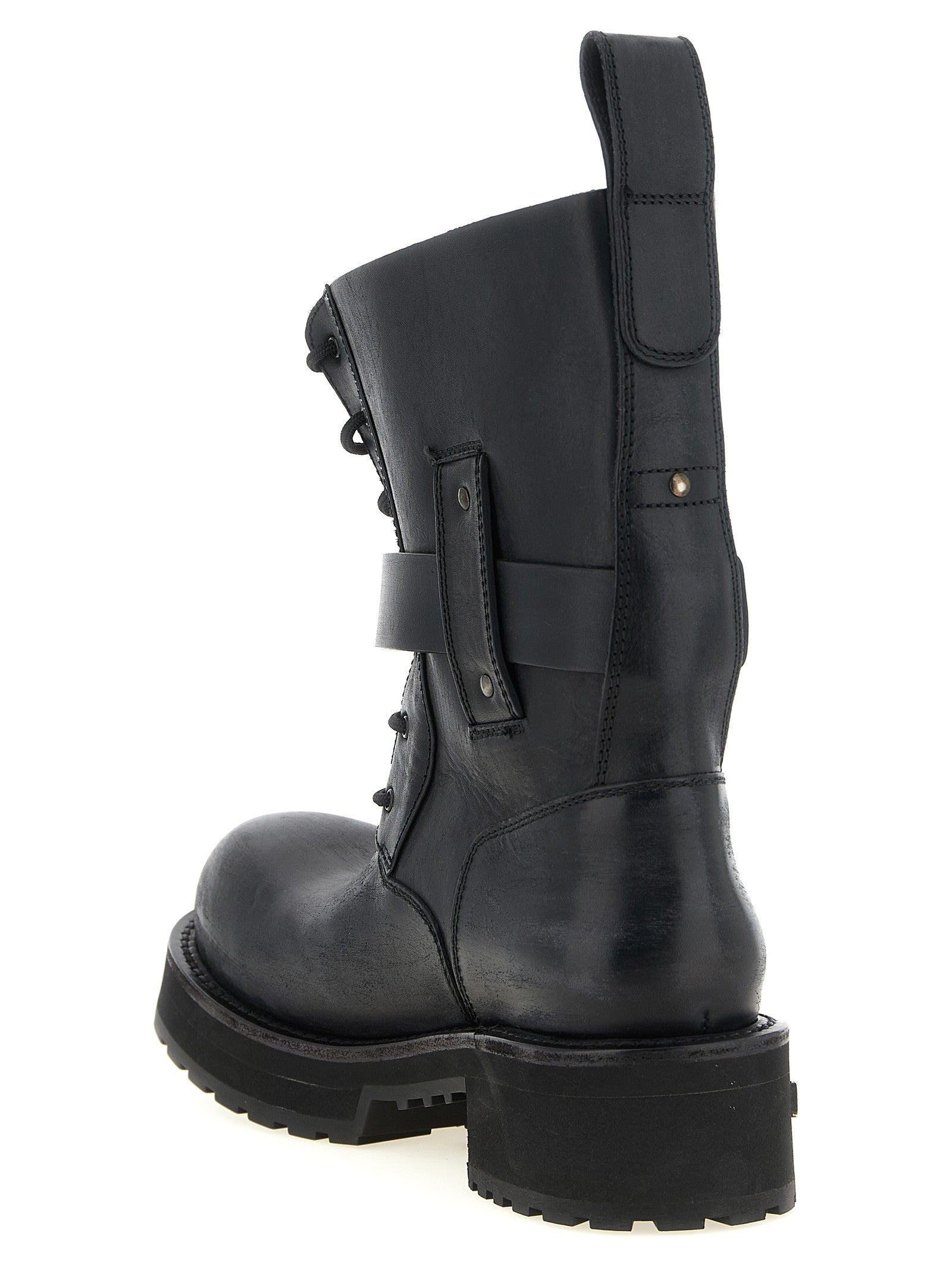 Balenciaga Venom Lace up Boots Black