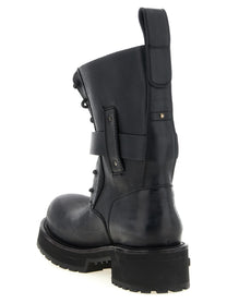 Balenciaga Venom Lace up Boots Black