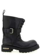 Balenciaga Venom Lace up Boots Black