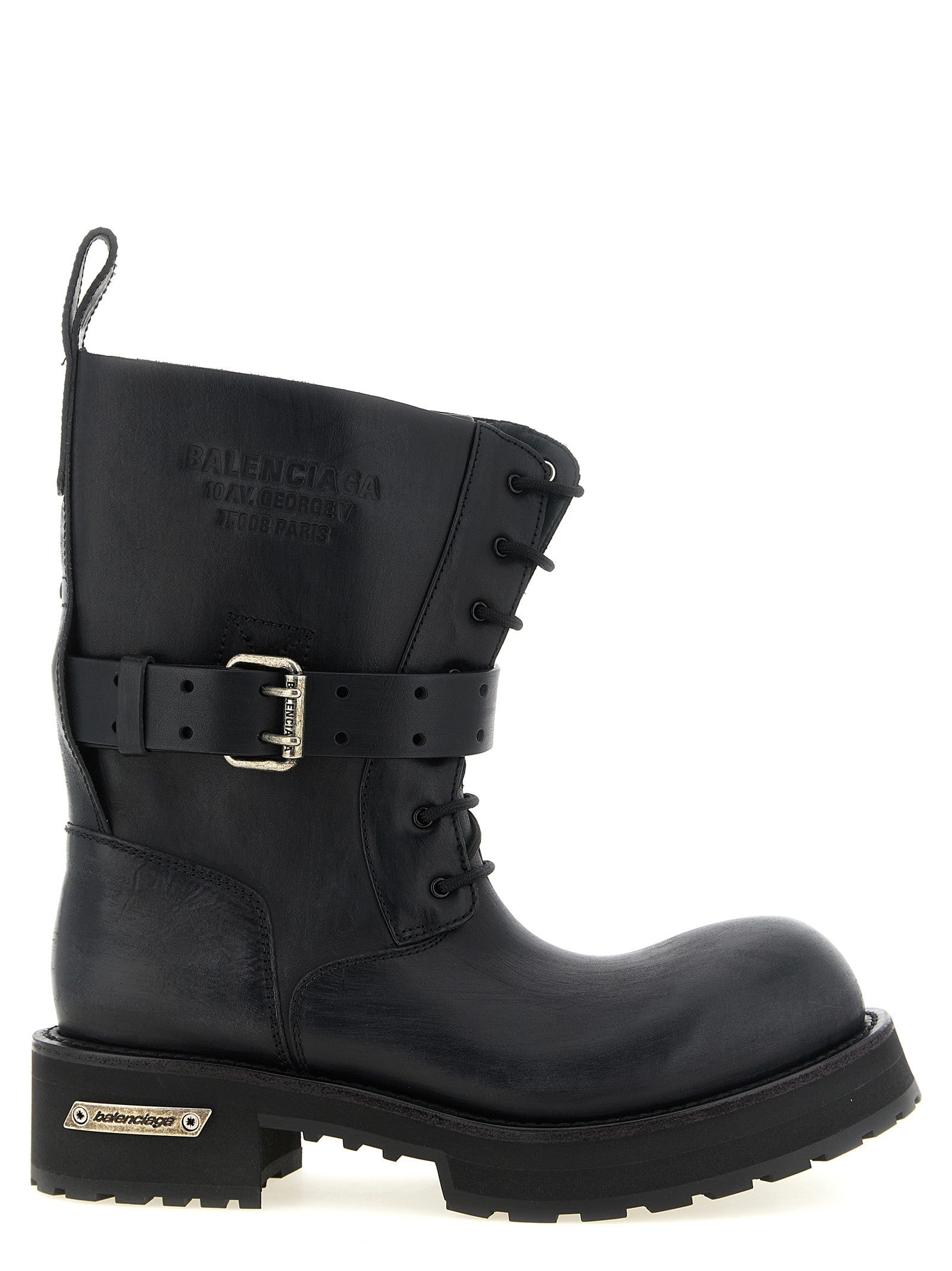 Balenciaga Venom Lace up Boots Black