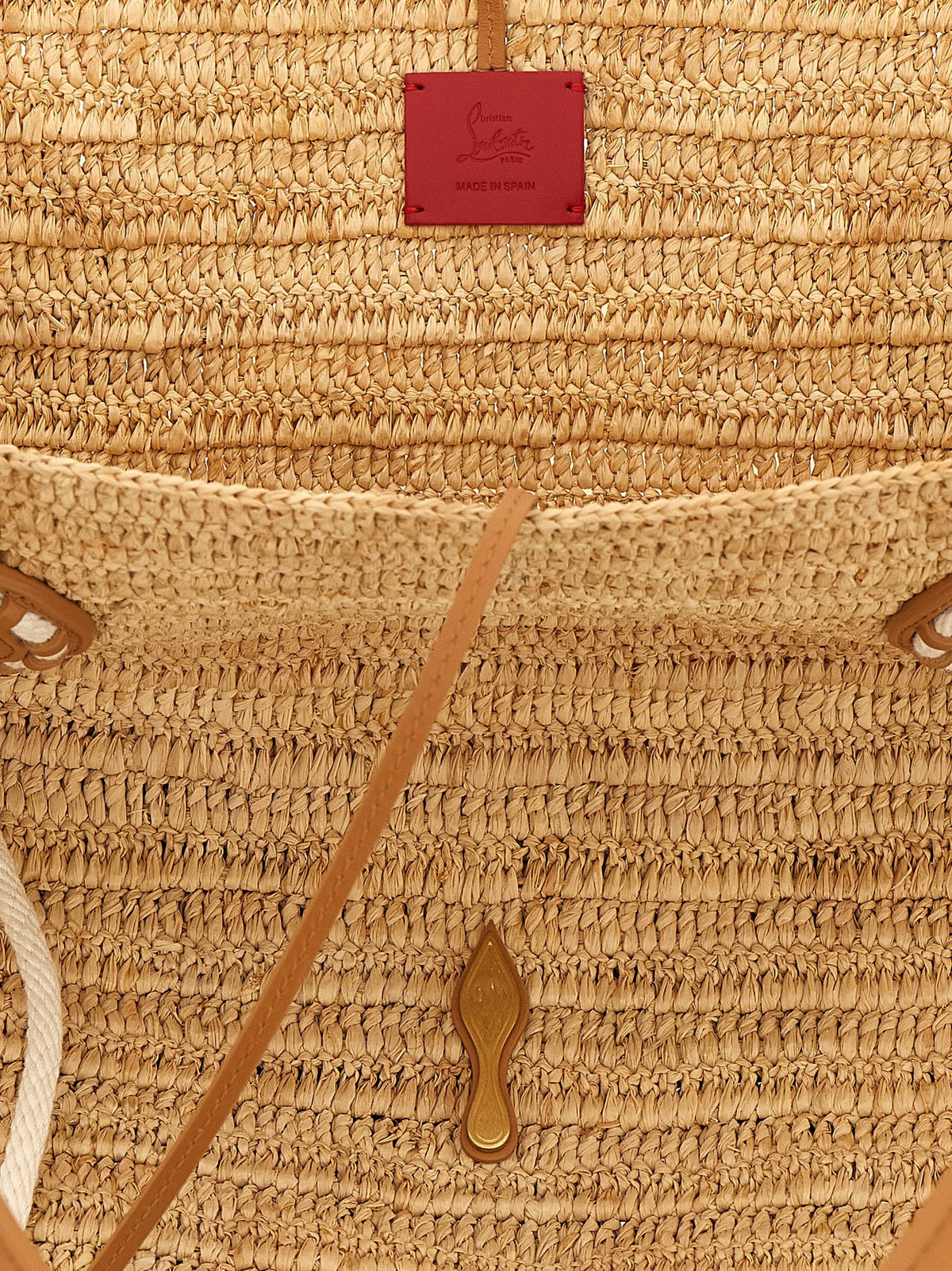 Christian Louboutin Venus Basket Large Shopping Bag Beige, view 4