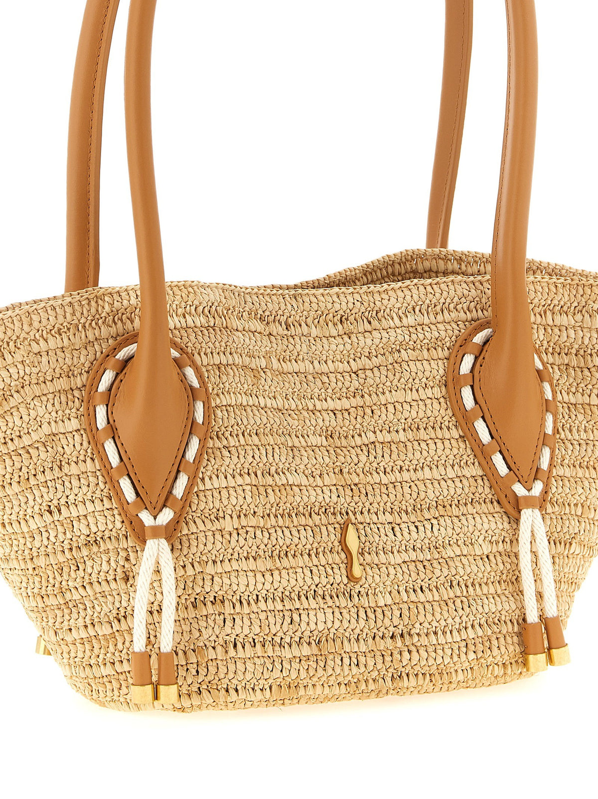 Christian Louboutin Venus Basket Mini Shopping Bag Beige, view 3