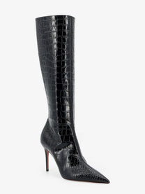 Paris Texas Women's Vera Croco Effect Leather Boots Carbone