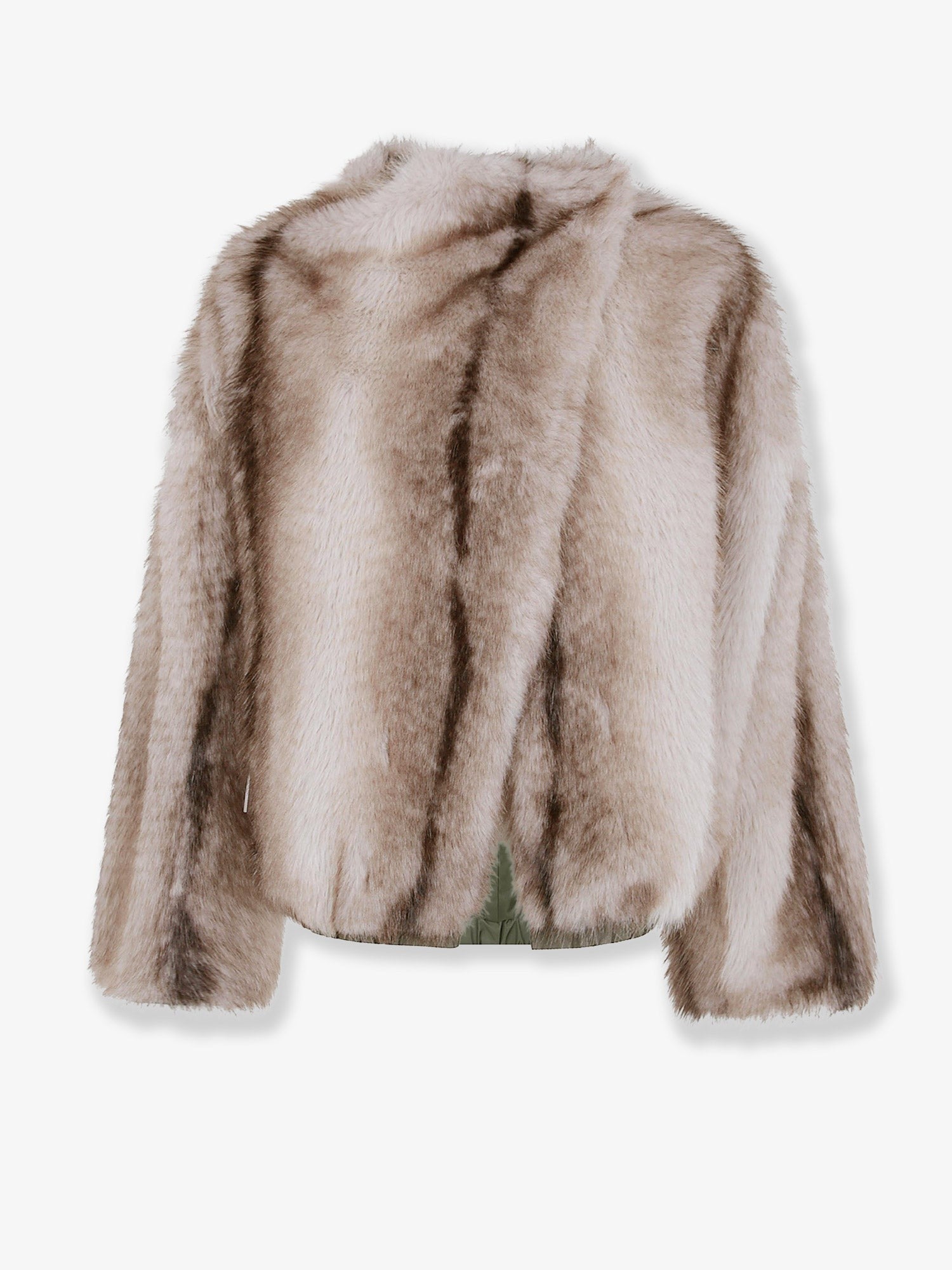 The Frankie Shop Women's Vera Reversible Nylon and Synthetic Fur Jacket Beige