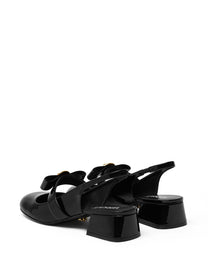 Versace - Versace Gianni Ribbon Patent Slingback Pumps 35 mm - Medium Heel
