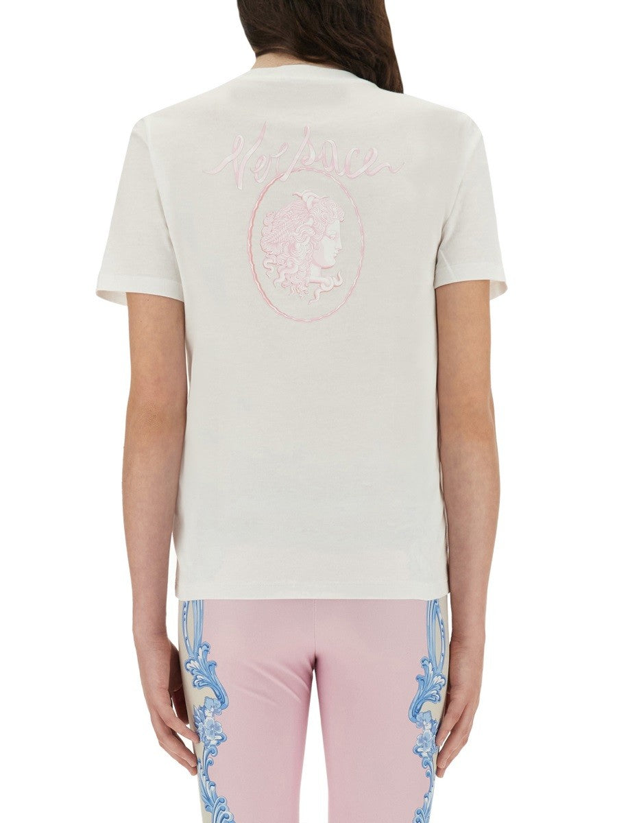 Versace - Versace Cameo Logo T Shirt - Women’s Tops