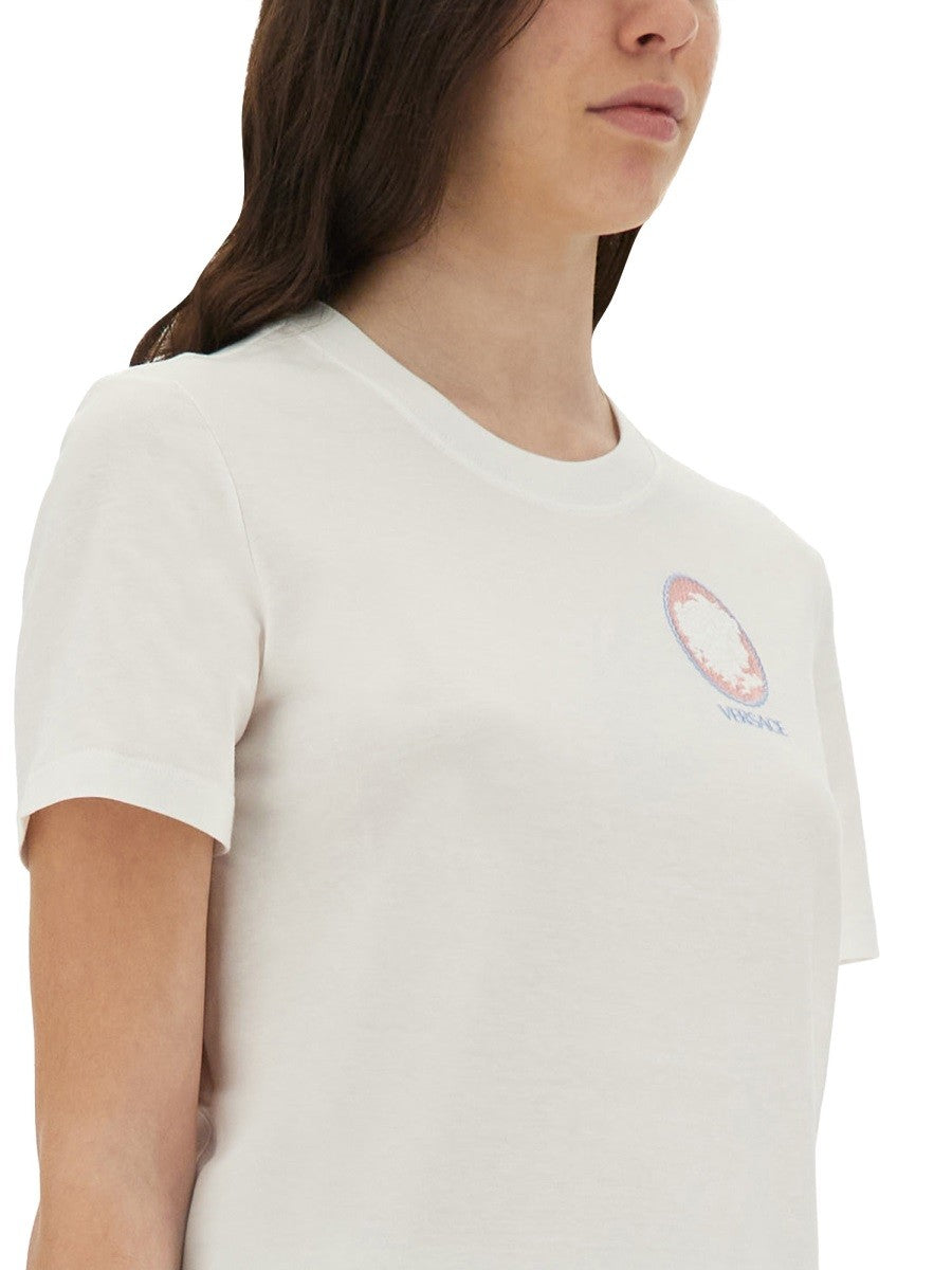 Versace - Versace Cameo Logo T Shirt - Women’s Tops
