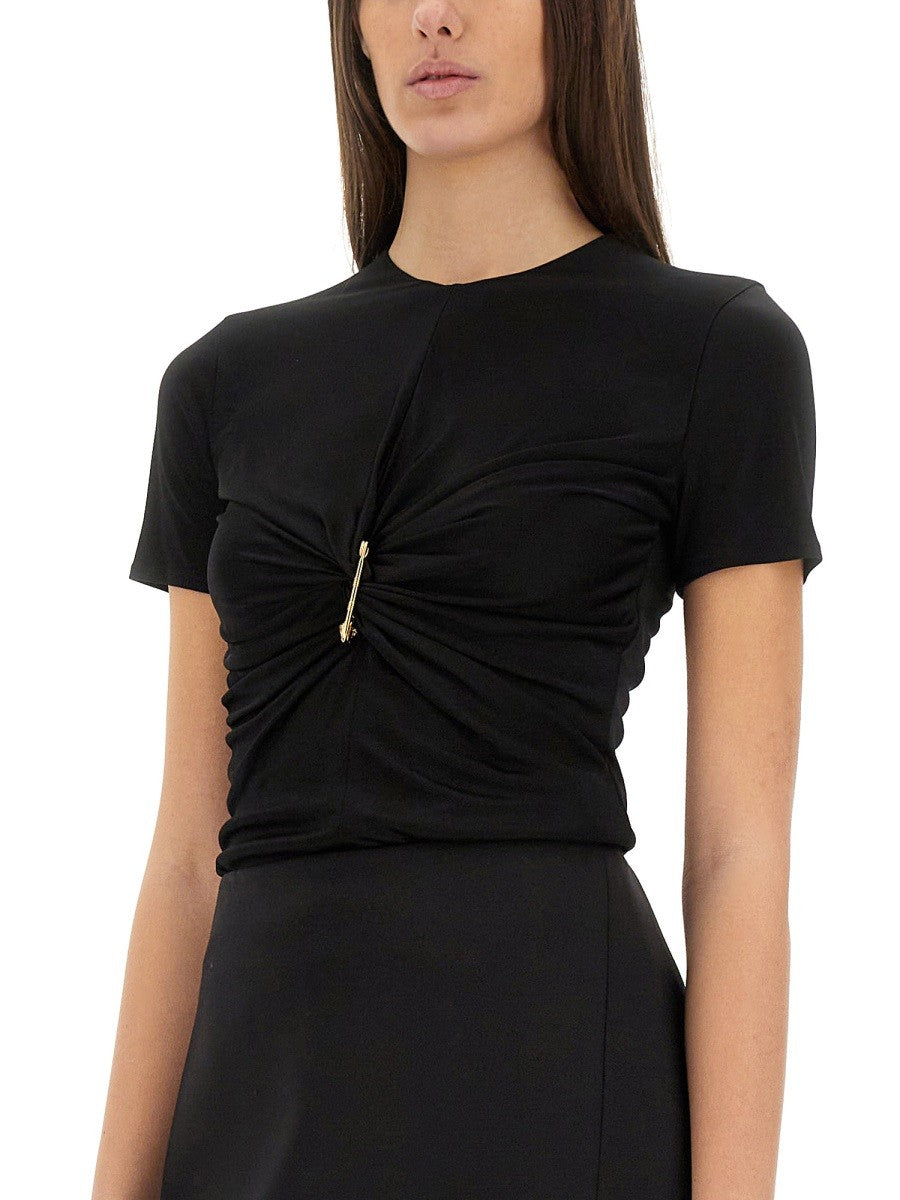 Versace - Versace ’Safety Pin’ Curled Top - Women’s Tops