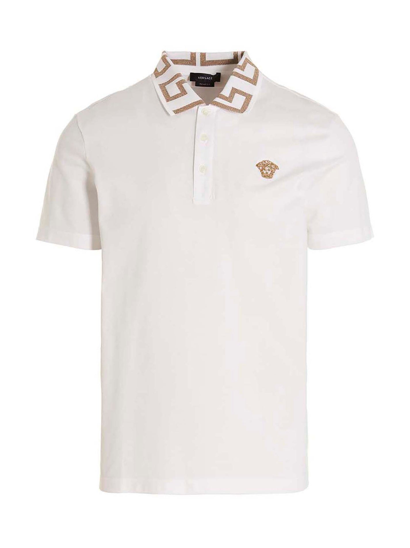 VERSACE - VERSACE - ’Greca’ polo shirt - Men’s Tops