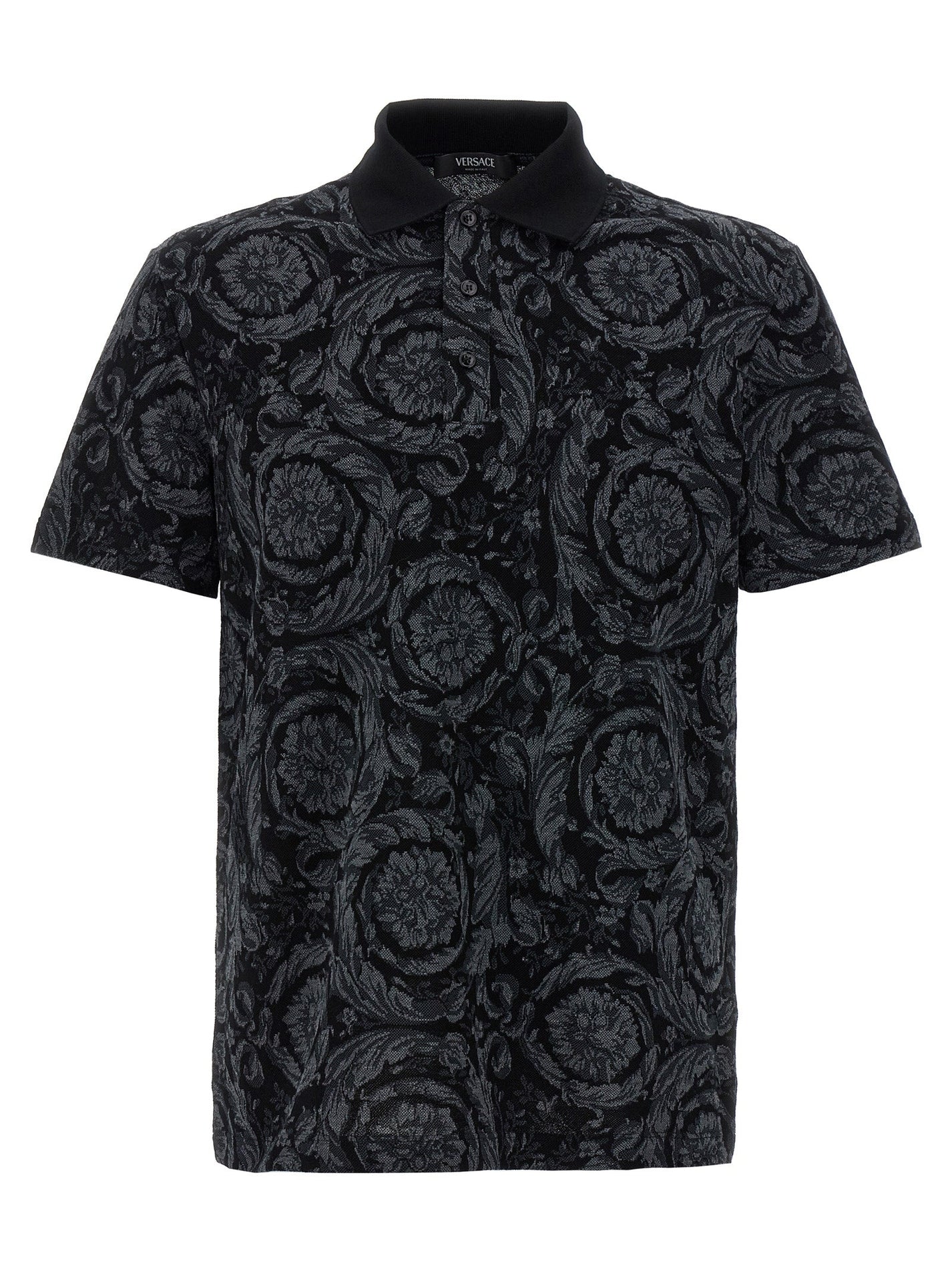 VERSACE - VERSACE - Baroque Polo Shirt - Men’s Tops
