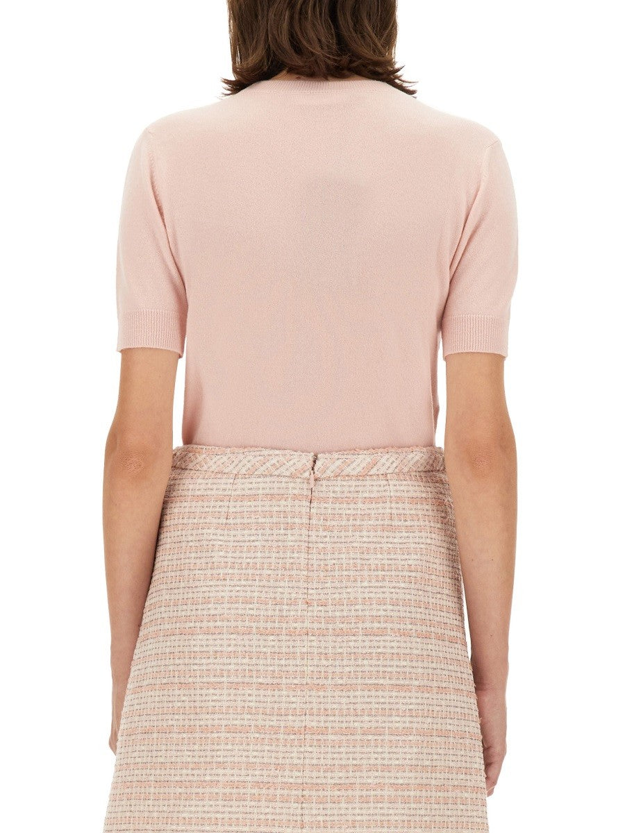 Versace - Versace Cashmere Blend Knit Top - Women’s Knitwear