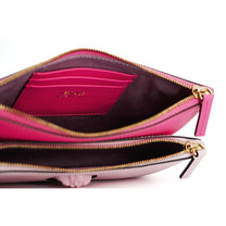 Versace - Versace Pink Calf Leather Pouch Clutch - Women’s Bags