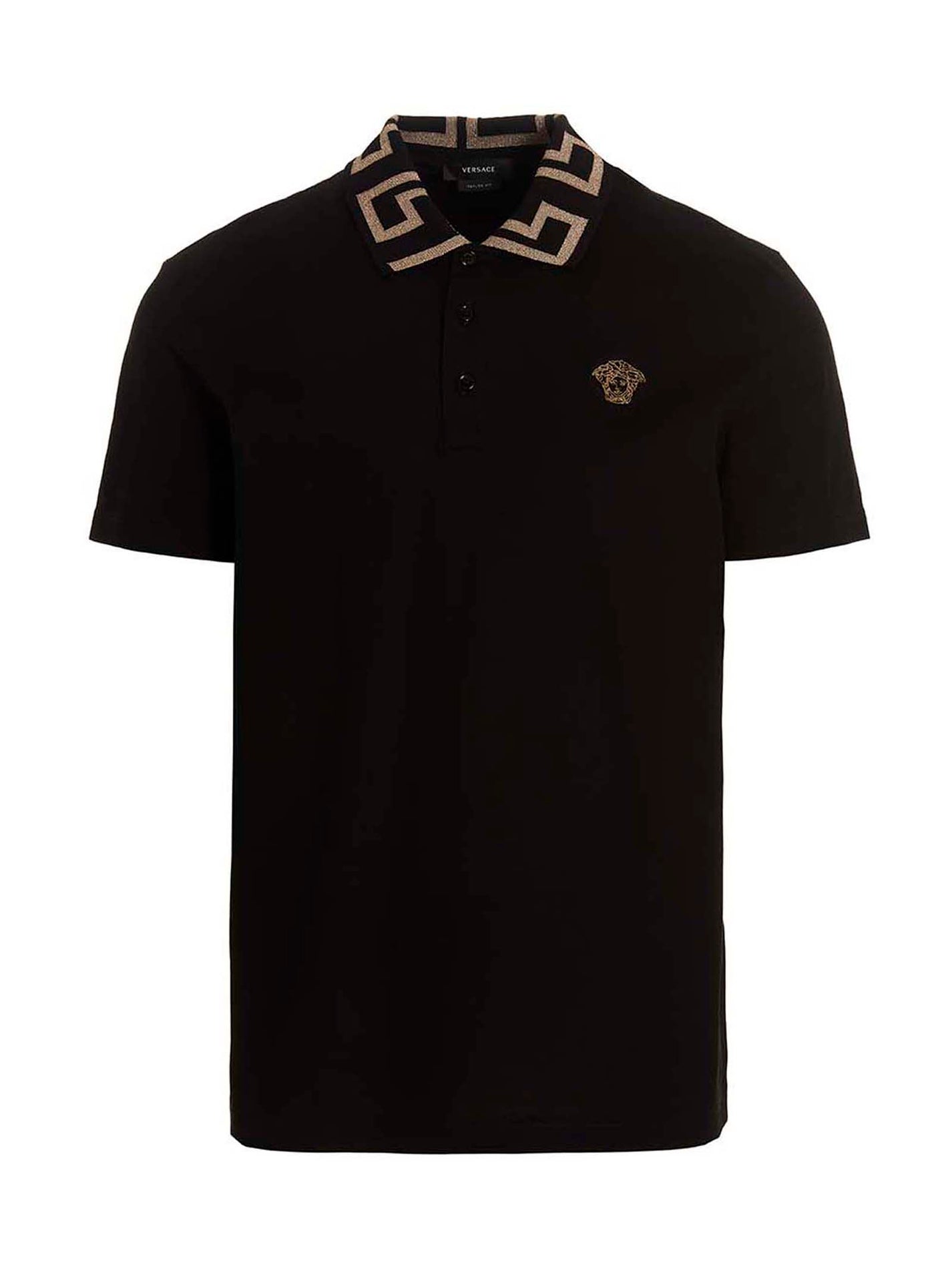 VERSACE - VERSACE - ’Greca’ polo shirt - Men’s Tops