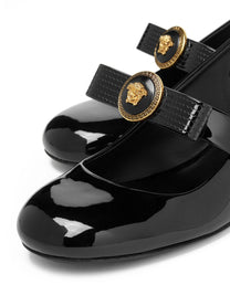 Versace - Versace Gianni Ribbon Patent Slingback Pumps 35 mm - Medium Heel