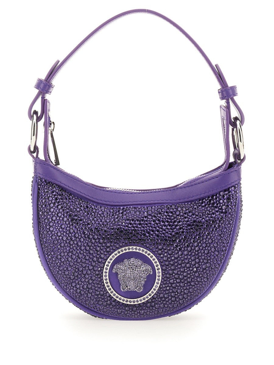 Mini Hobo Bag With Crystals-Versace-FALORS