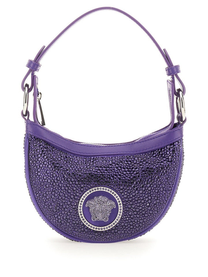 Mini Hobo Bag With Crystals-Versace-FALORS