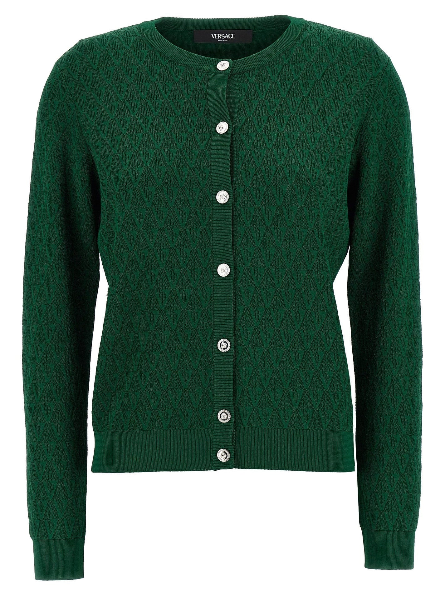 VERSACE - VERSACE - Cardigan pattern V - Women’s Knitwear