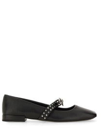Versace - Versace Ballerina ’Gianni’ Ribbon With Studs - Women’s Shoes