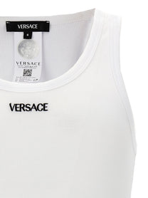 VERSACE - VERSACE - Logo embroidery tank top - Men’s Tops