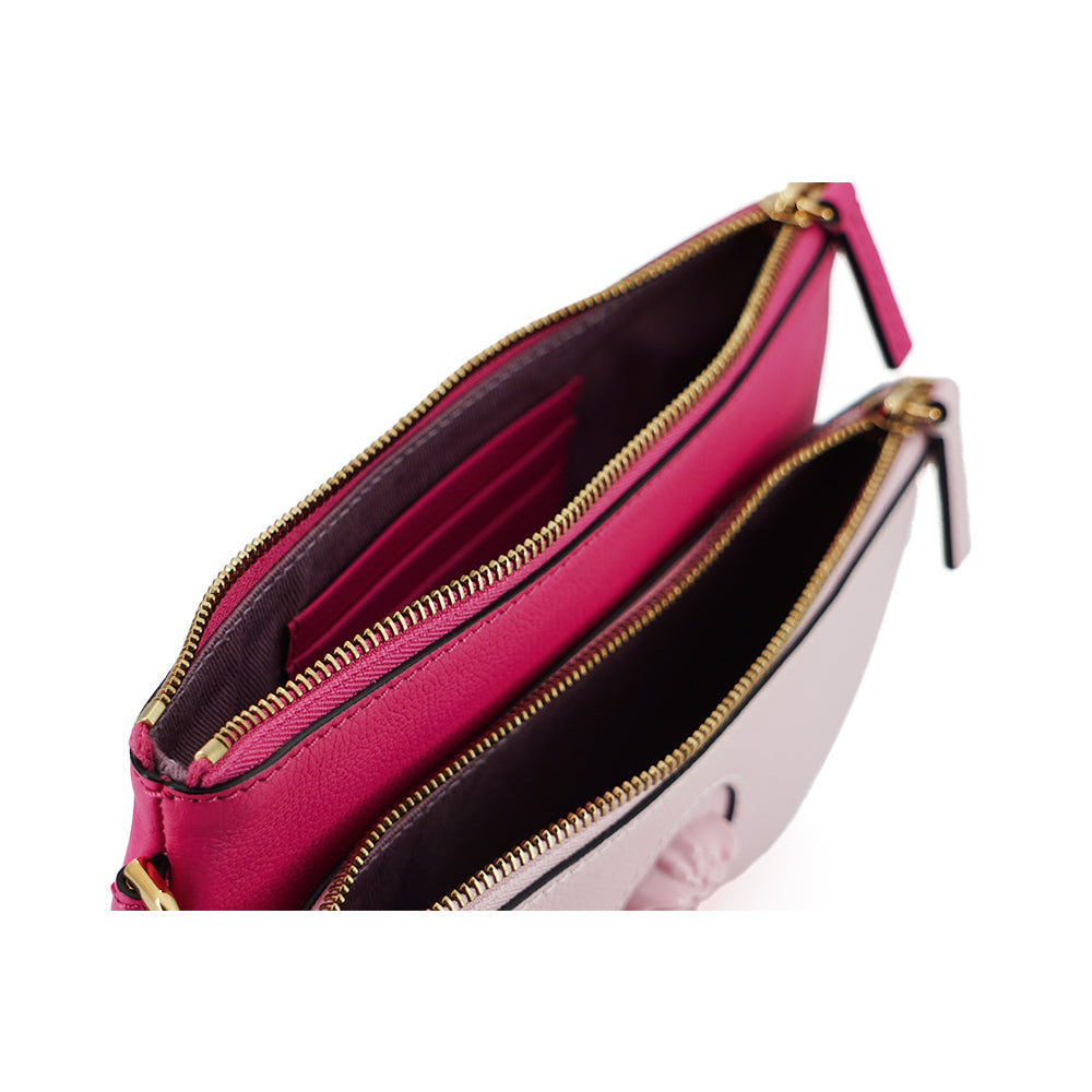 Versace - Versace Pink Calf Leather Pouch Clutch - Women’s Bags