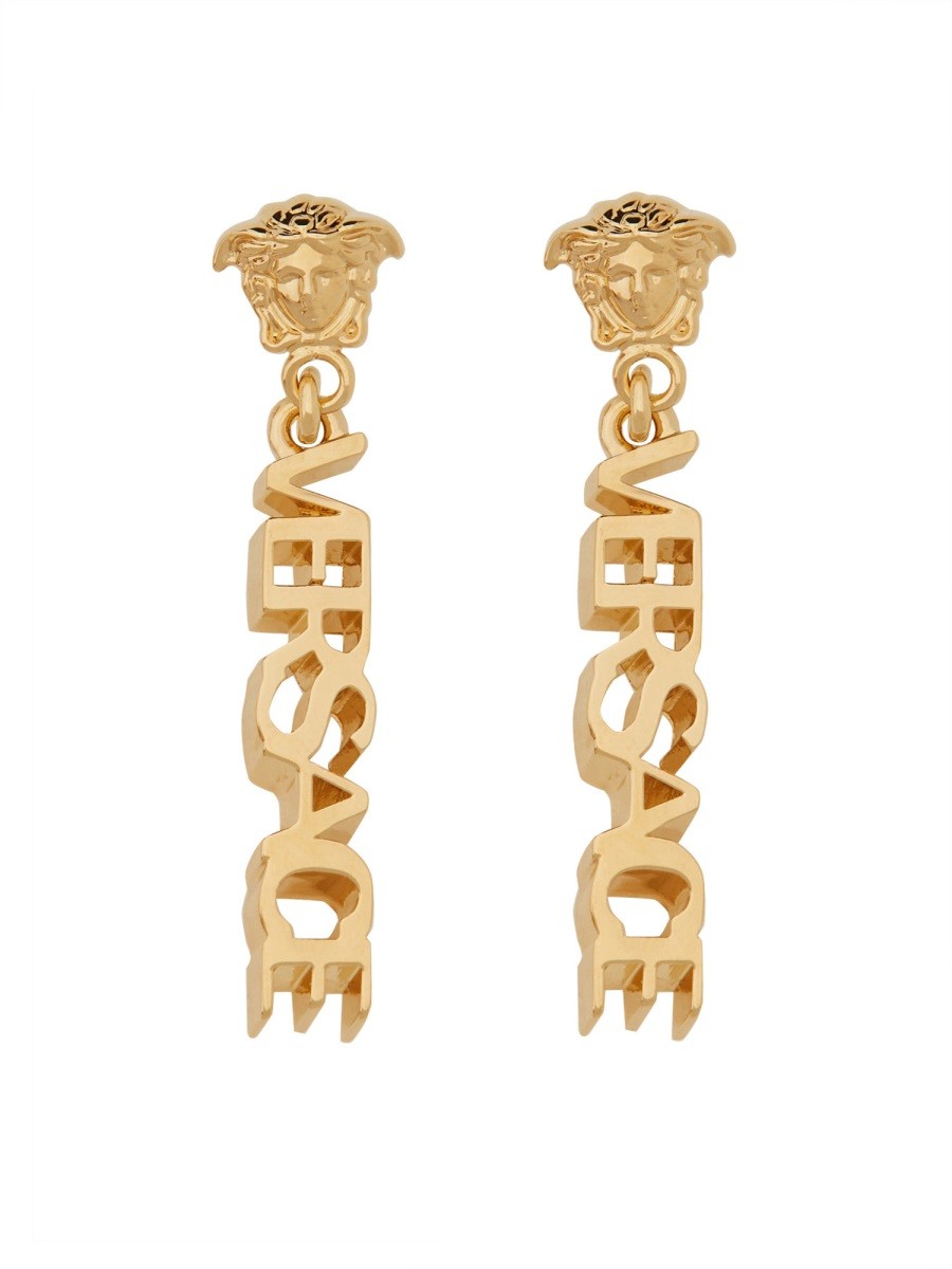 Versace - Versace Orecchini Pendenti Logati - Woman-&gt;Accessories-&gt;earrings