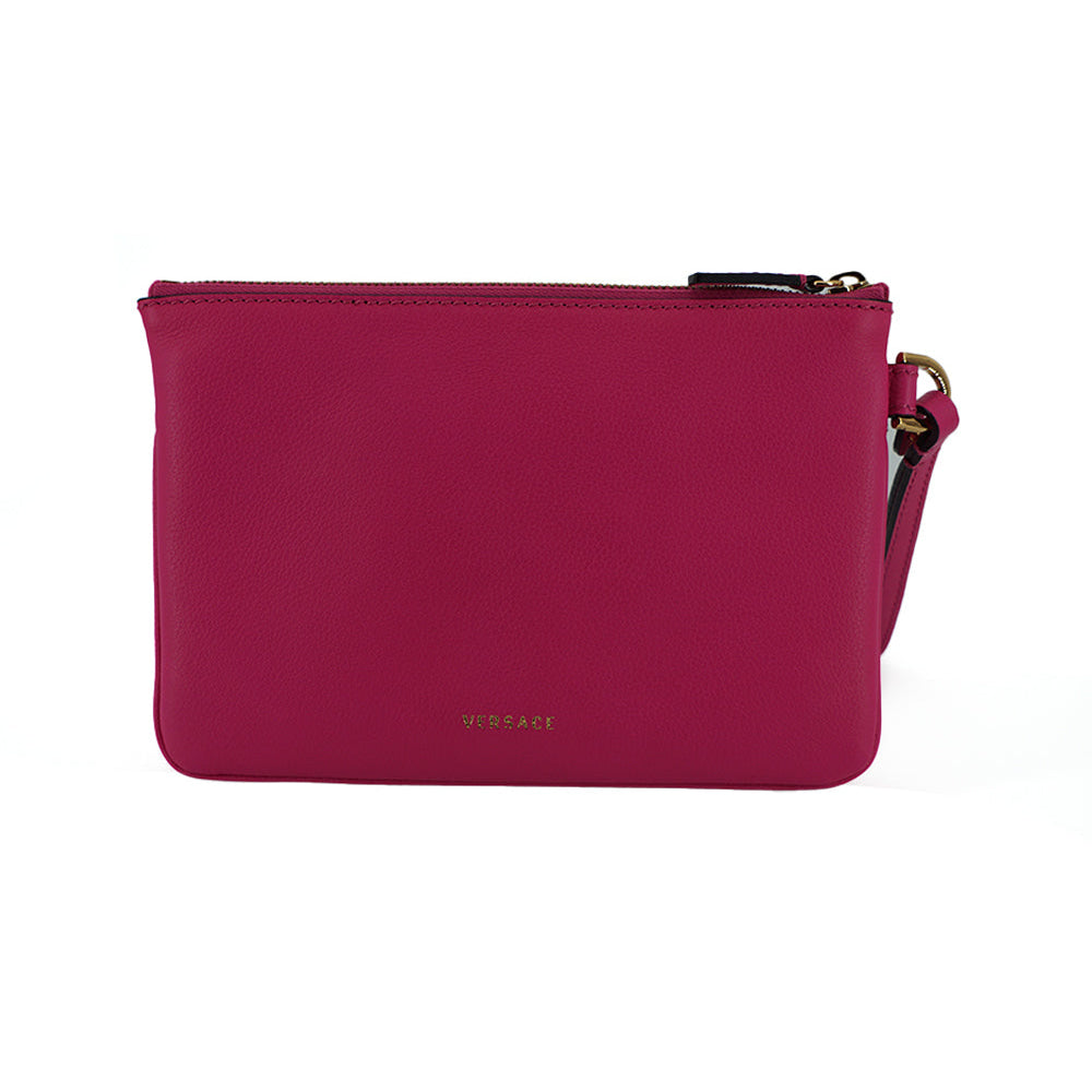 Versace - Versace Pink Calf Leather Pouch Clutch - Women’s Bags