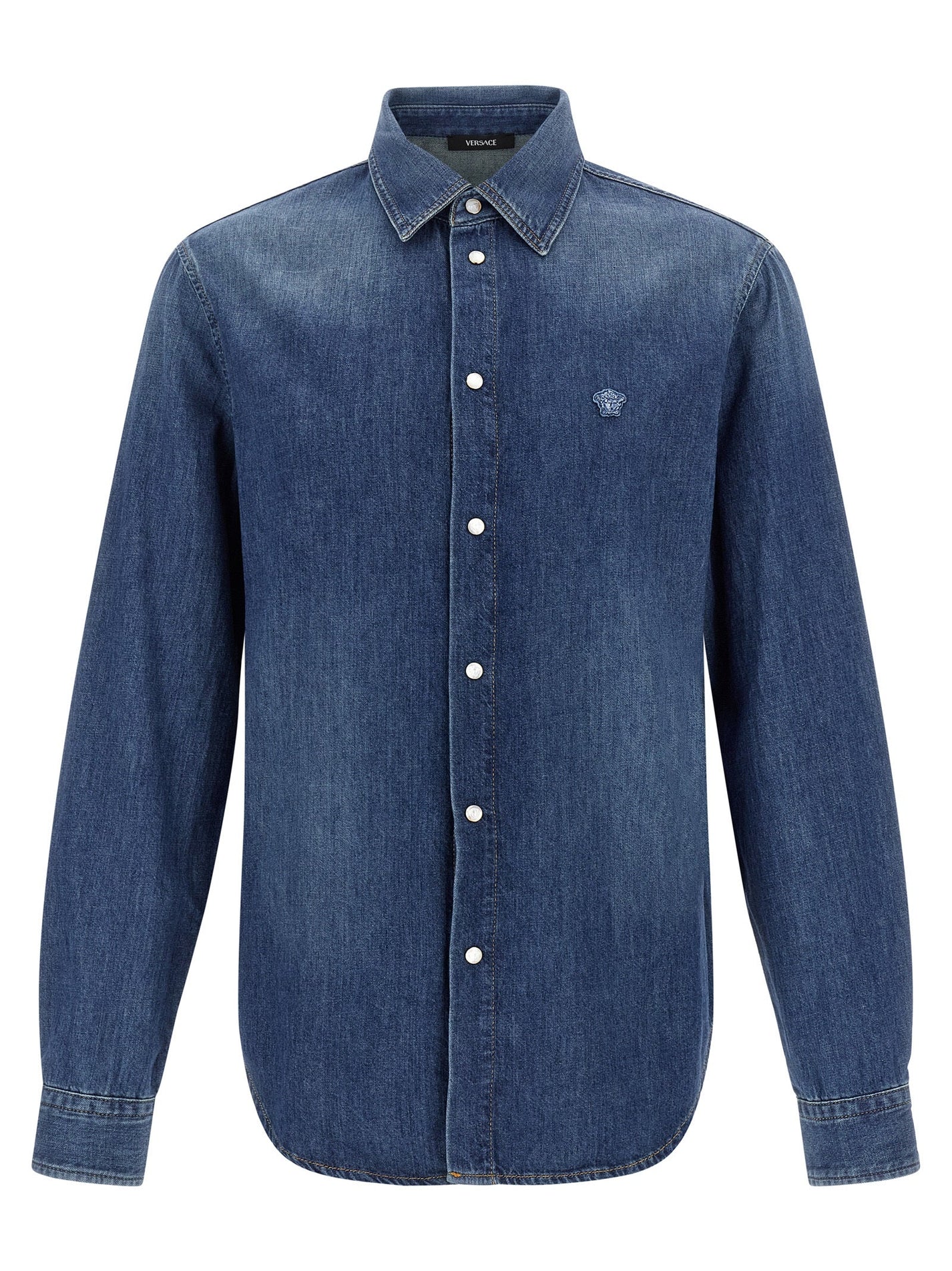 VERSACE - VERSACE - ’Medusa’ patch shirt - Men’s Tops