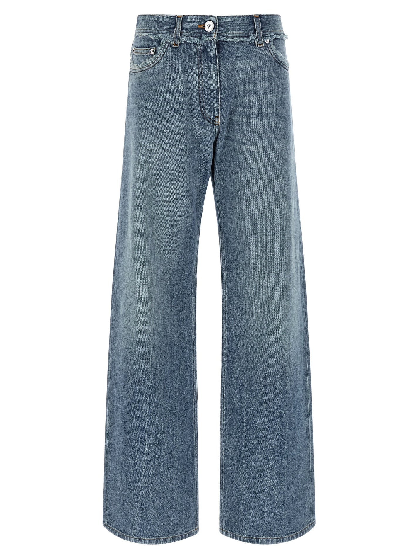 VERSACE - VERSACE - Fringed jeans - Women’s Bottoms