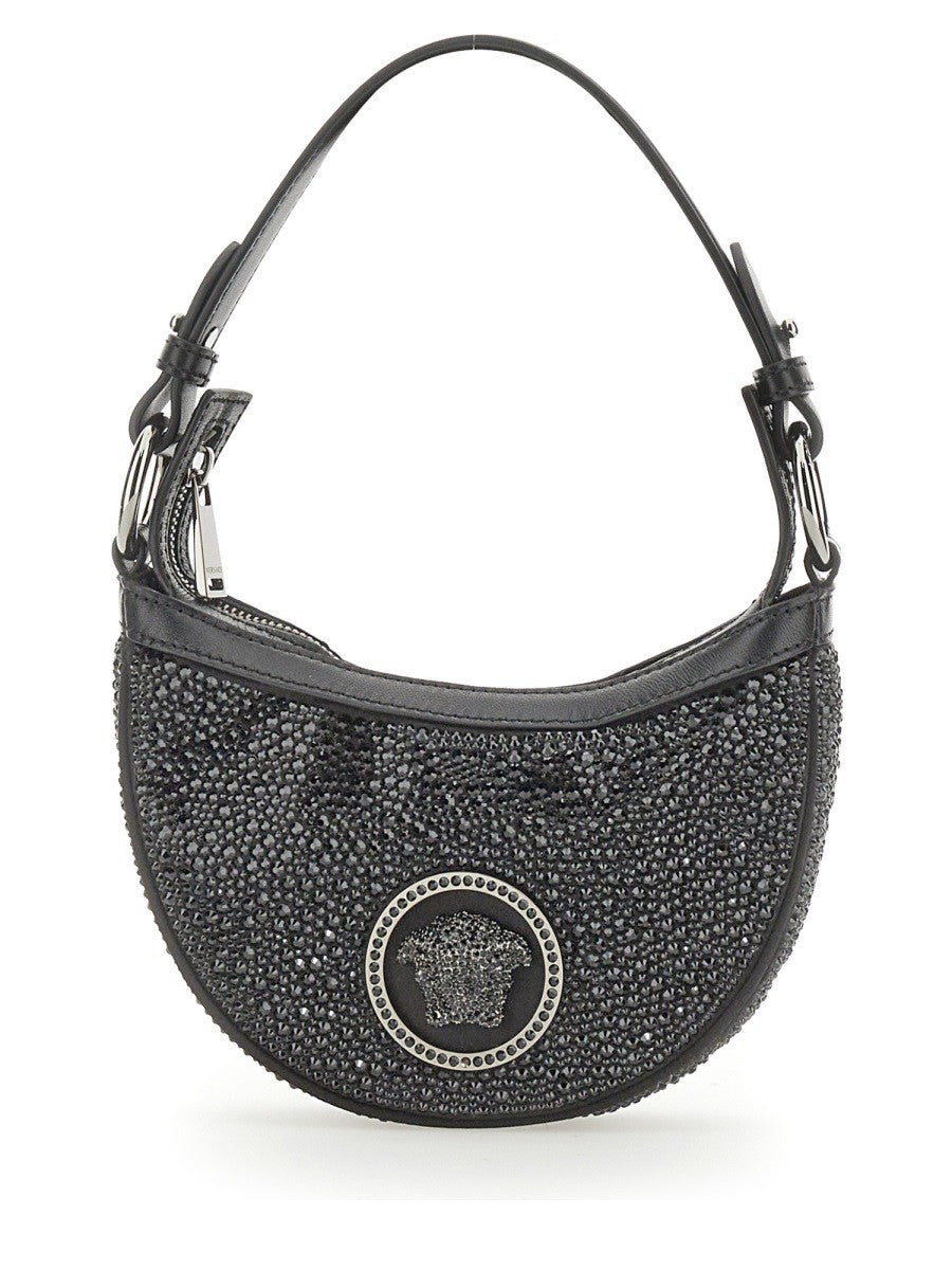 Mini Hobo Bag With Crystals-Versace-FALORS