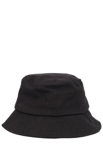 Versace jeans couture men’s black cotton bucket hat with wide brim and soft slightly wrinkled texture