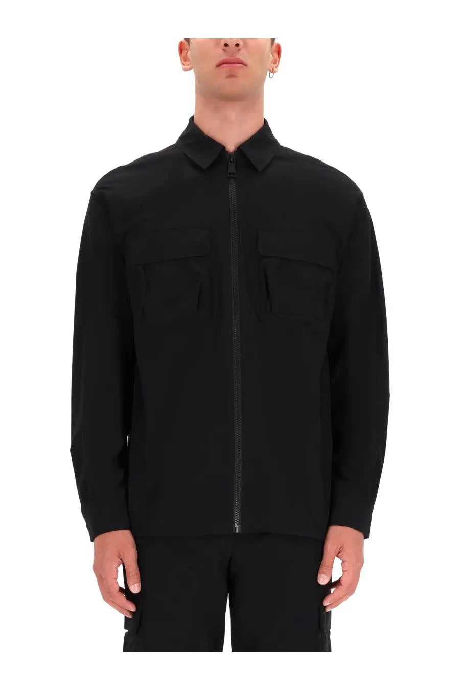 Versace Jeans Couture Men's Zippered Shirt Black