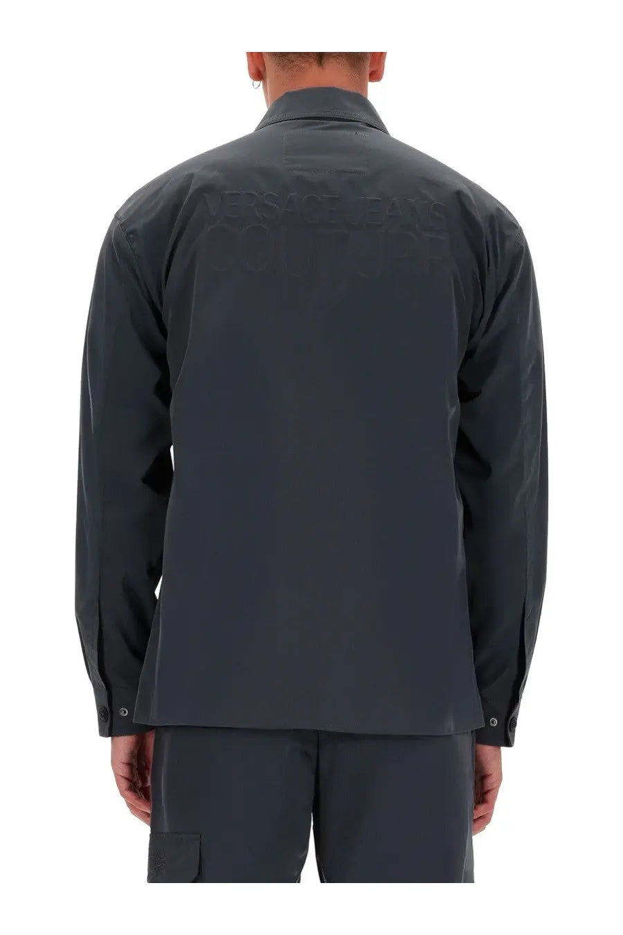 Versace Jeans Couture Men's Zippered Shirt Grey, view 3