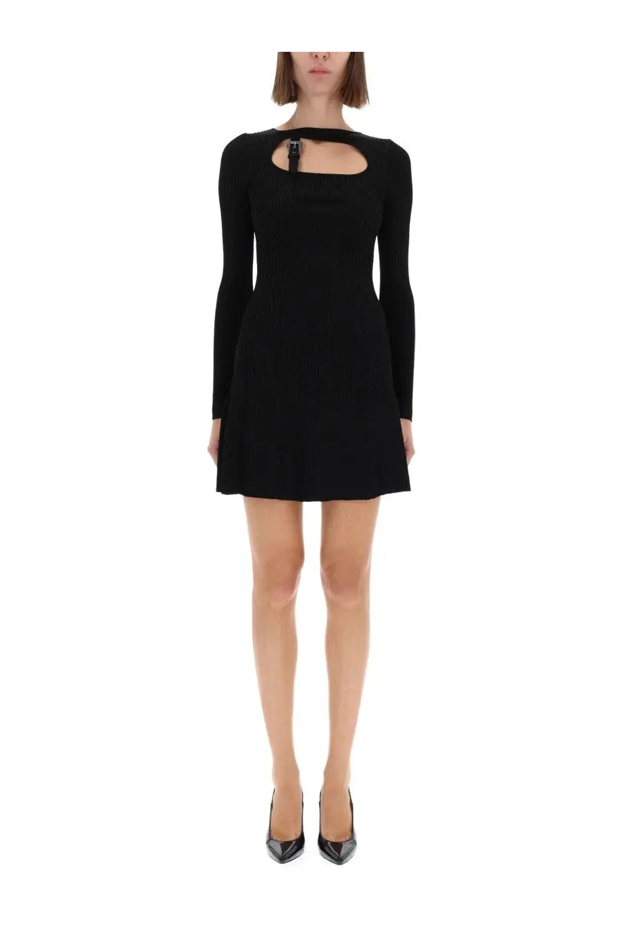 Versace Jeans Couture Women's Baroque Buckle Dress Black