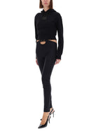 Versace Jeans Couture Women's Cropped Sweatshirt Black, view 2