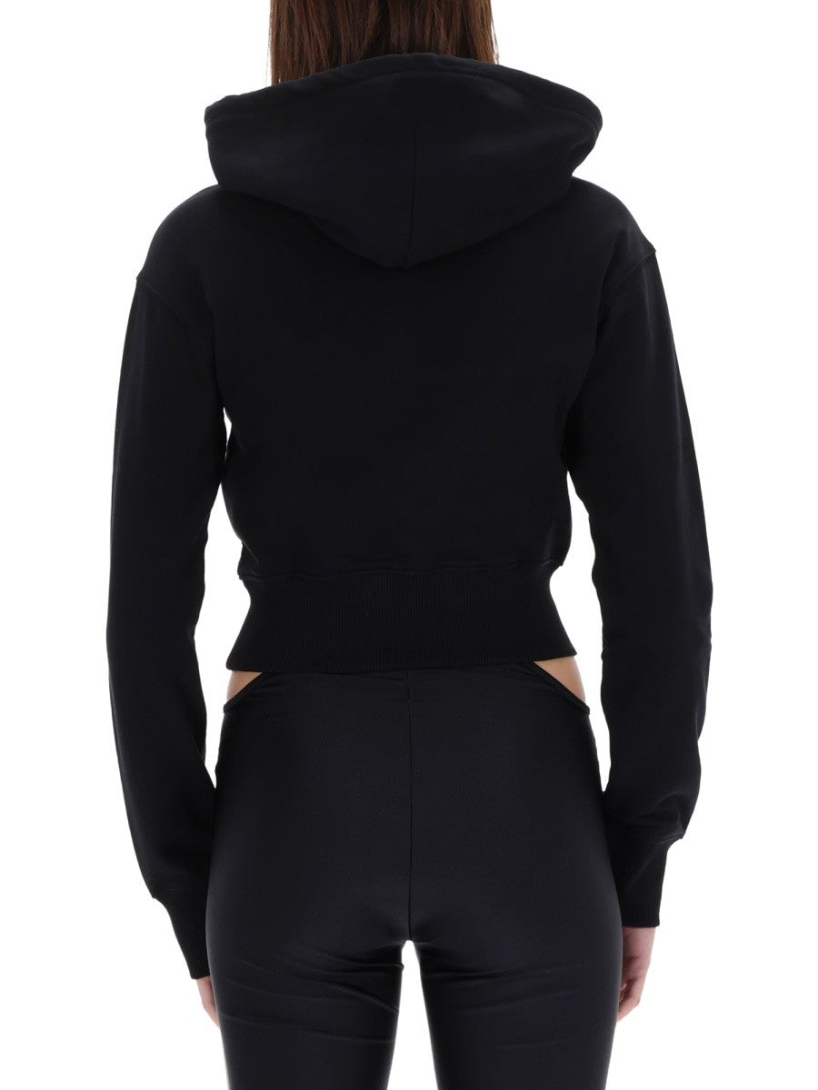 Versace Jeans Couture Women's Cropped Sweatshirt Black, view 3