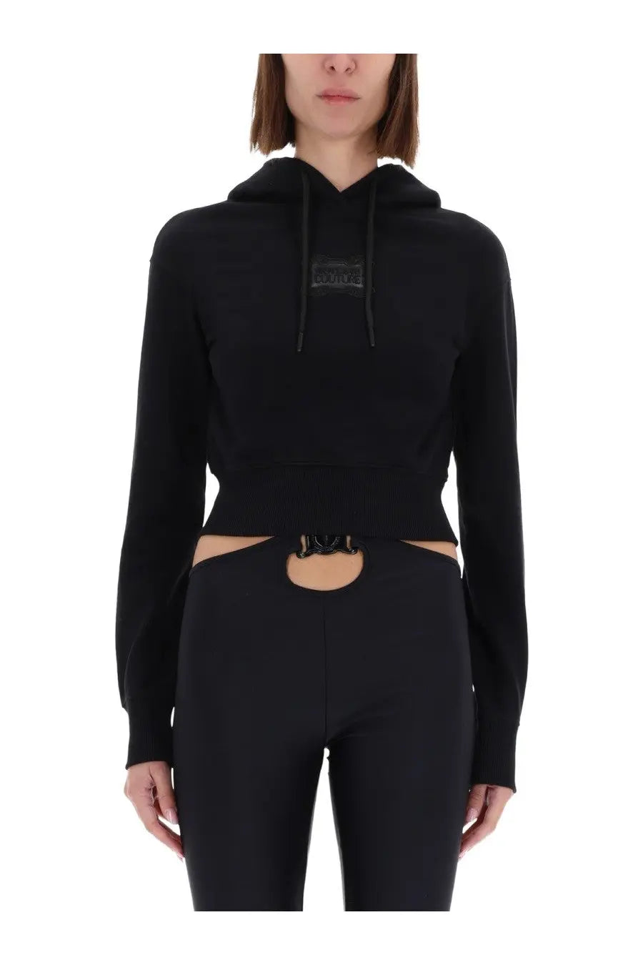 Versace Jeans Couture Women's Cropped Sweatshirt Black