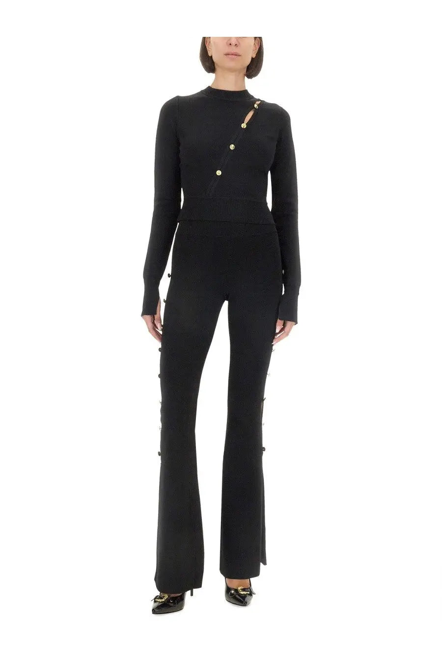 Versace Jeans Couture Women's Cut Out Pants Black, view 2