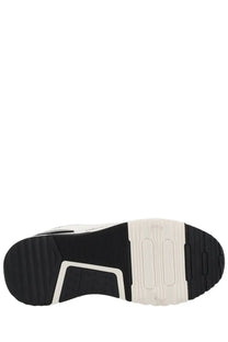 Versace Jeans Couture women’s dynamic sneaker white with black and white upper and textured geometric rubber sole