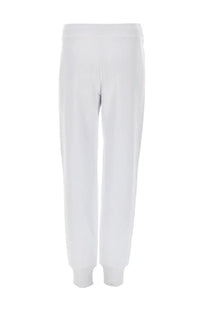 Versace jeans couture women’s white cotton joggers with a relaxed fit and elastic cuffs for casual wear