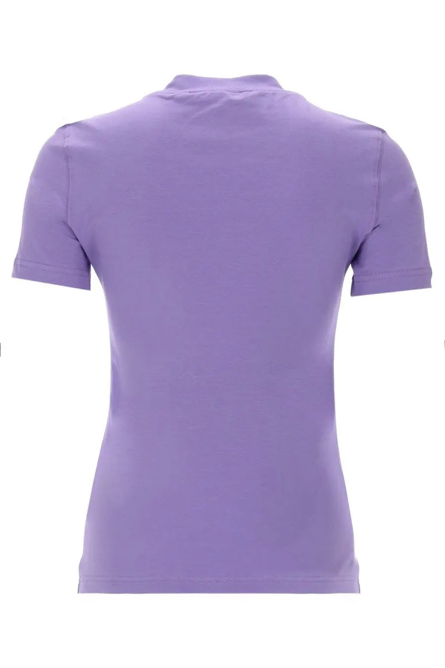 Versace jeans couture women’s lavender short-sleeved polo shirt with classic collar and neatly stitched seams